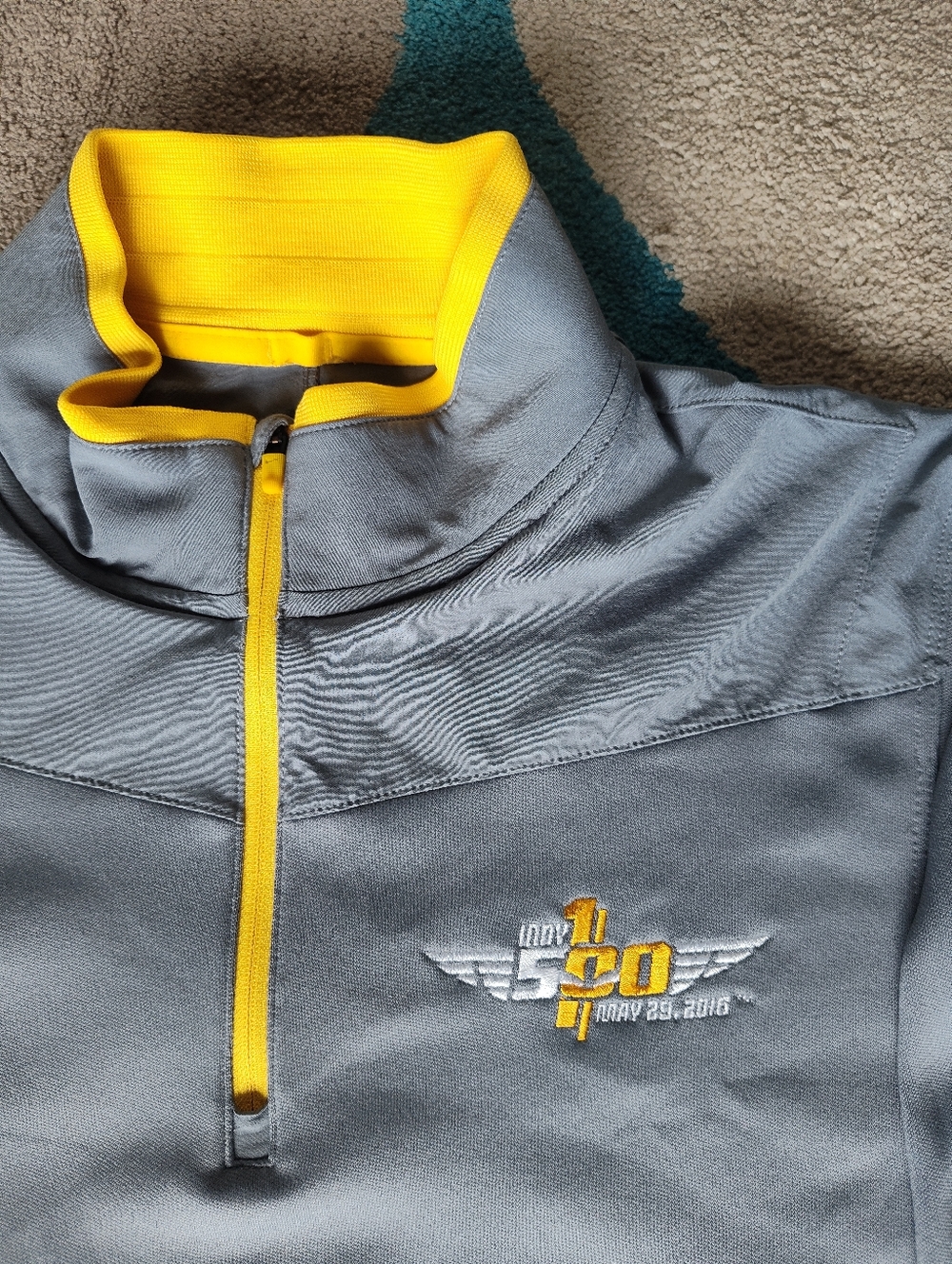 Indy 500 100th Running May 2016 Nike Dri-Fit Quarter Zip Pullover M Mens